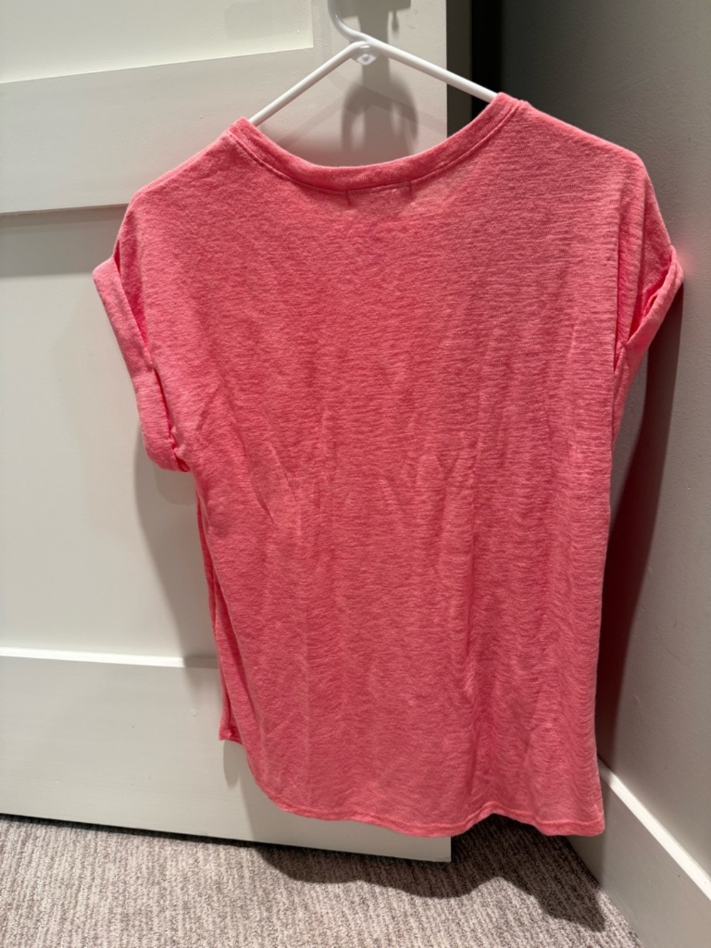 Women's Soft Coral Lightweight Short Sleeve Tee - Picture 3 of 5